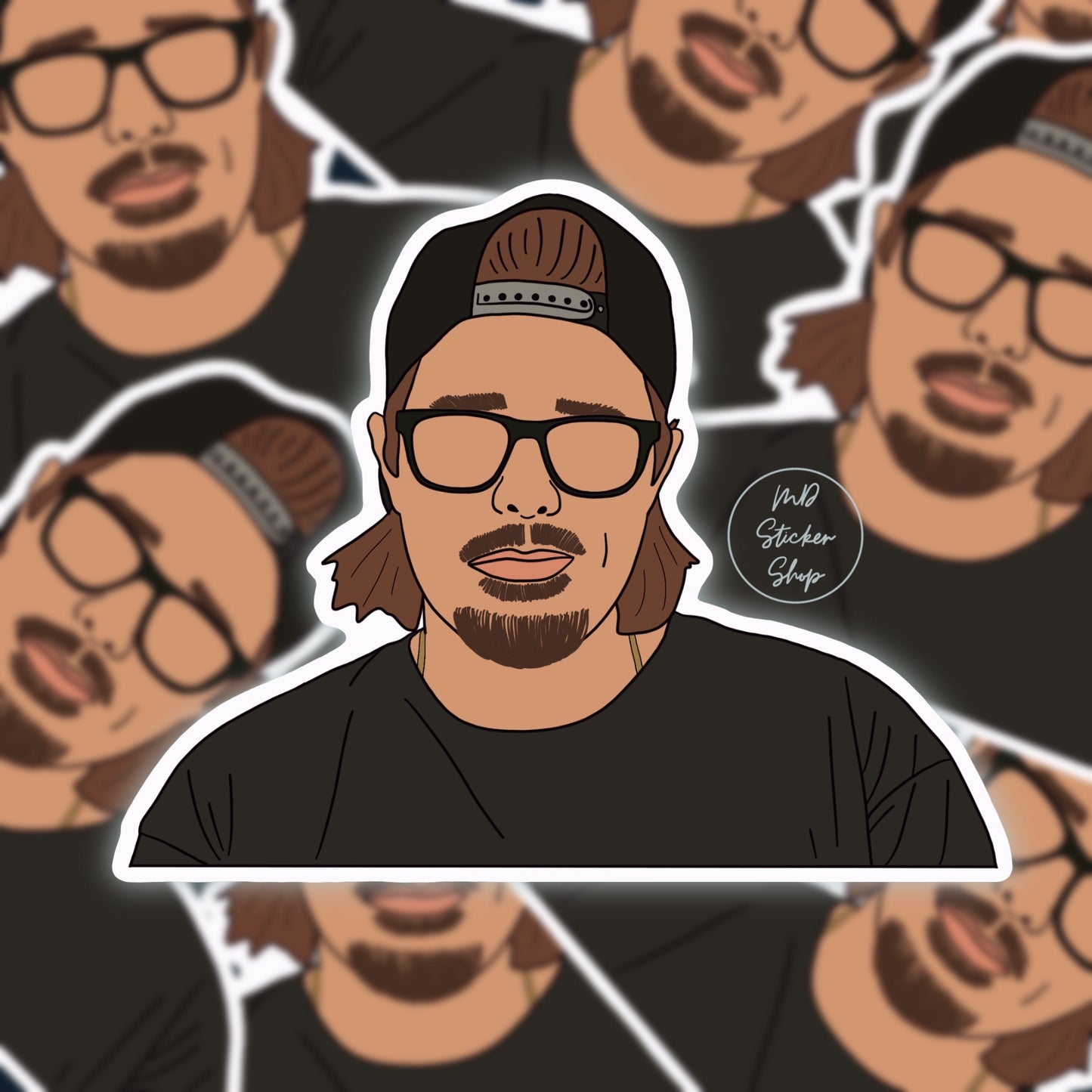 Hardy Silhouette Vinyl Sticker