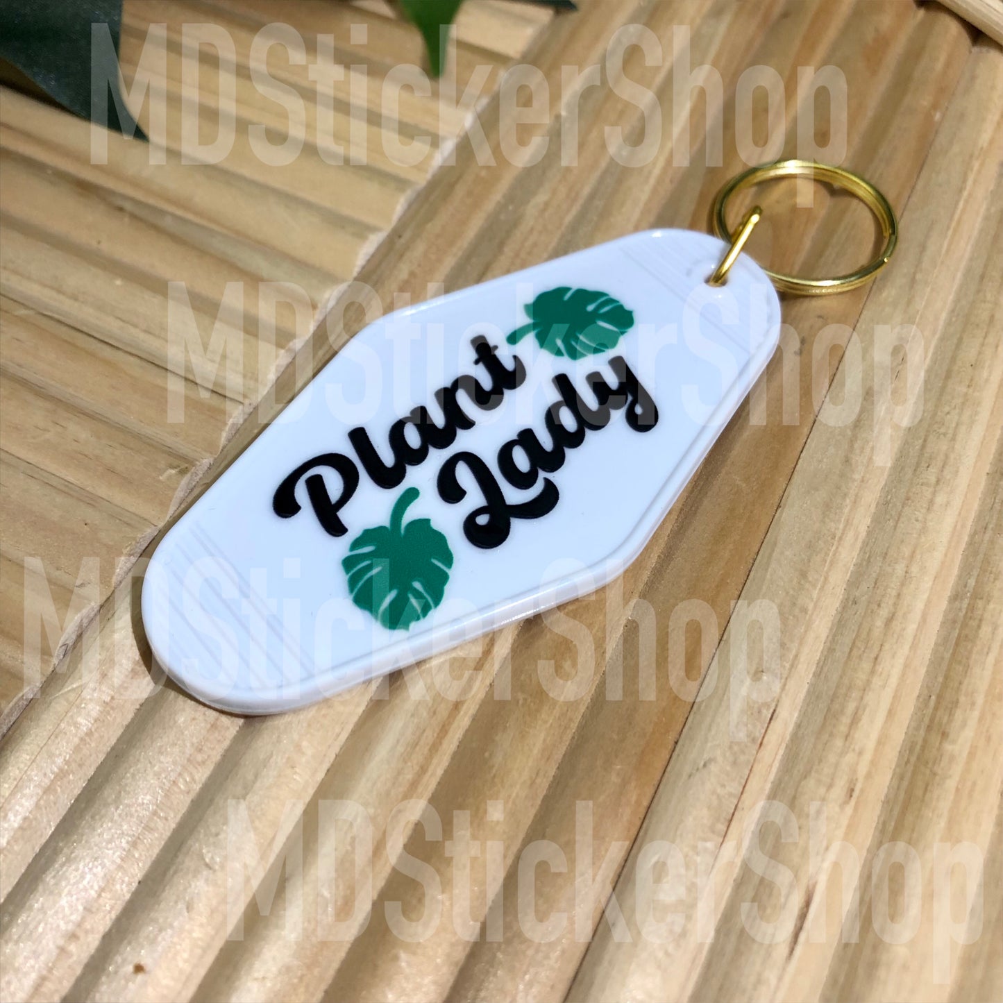 Plant Lady Hotel Keychain, Acrylic Keychain