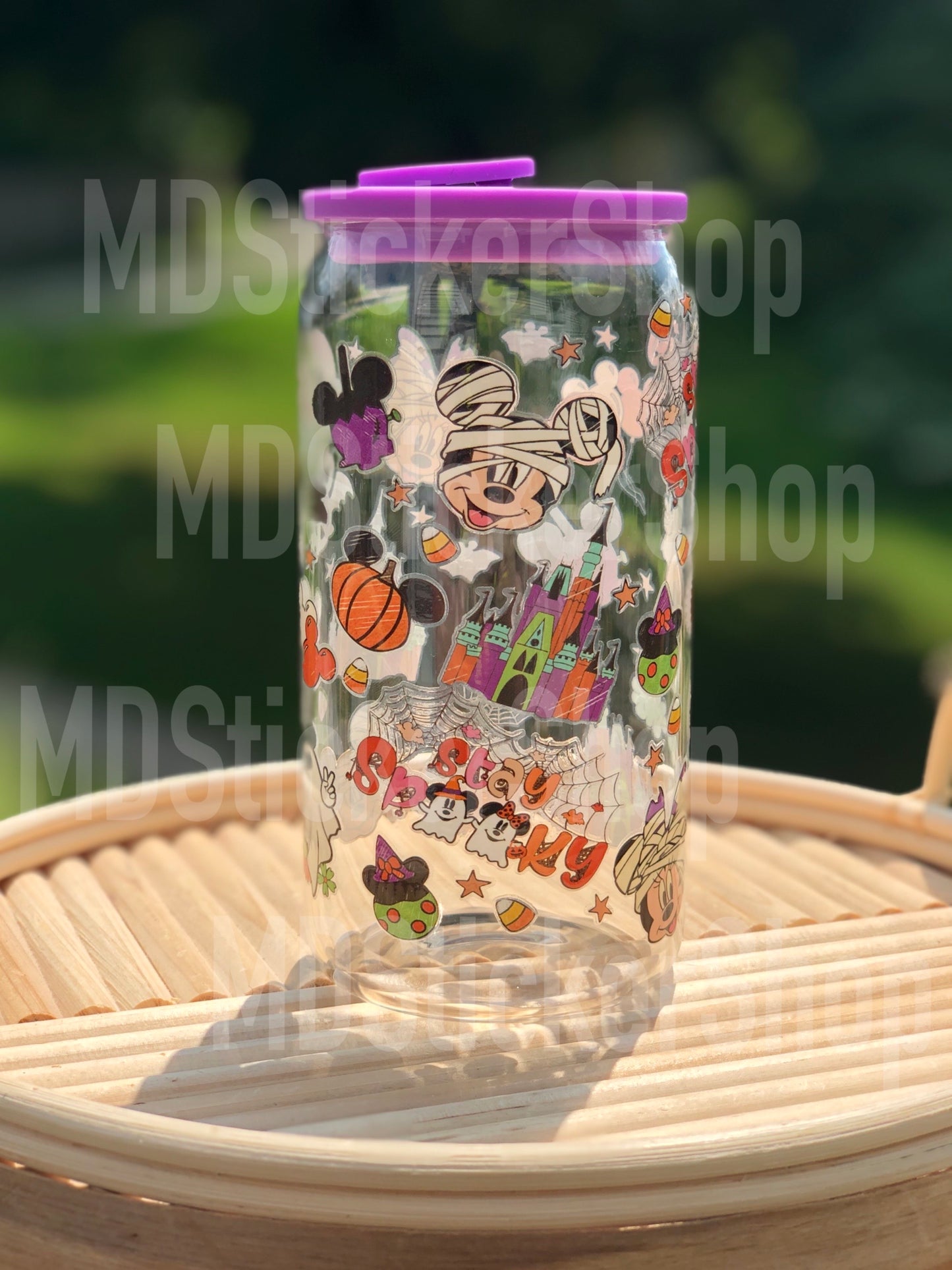 Stay Spooky Mouse Halloween Beer Can Glass Cup