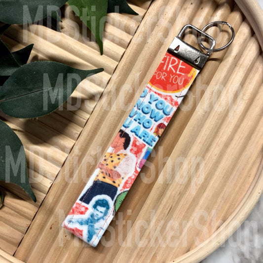 Harry Print Fabric Keychain, Key Fob