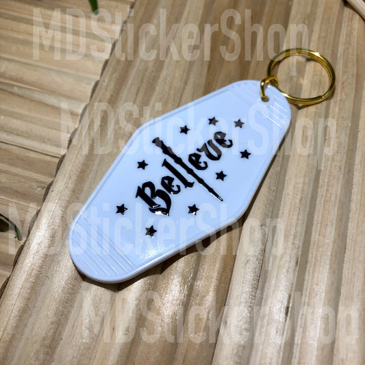 Believe HP Hotel Keychain, Acrylic Keychain