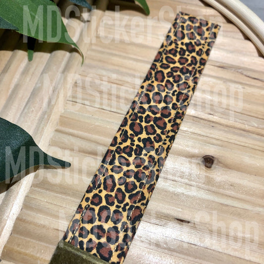 Marian Cheetah Print Fabric Keychain, Key Fob