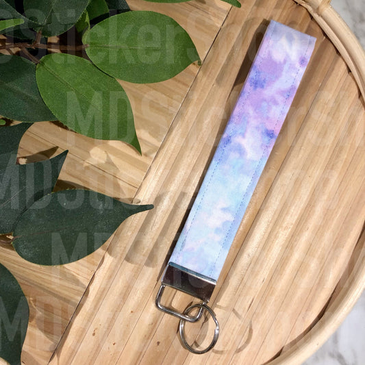 Cotton Candy Skies Print Fabric Keychain