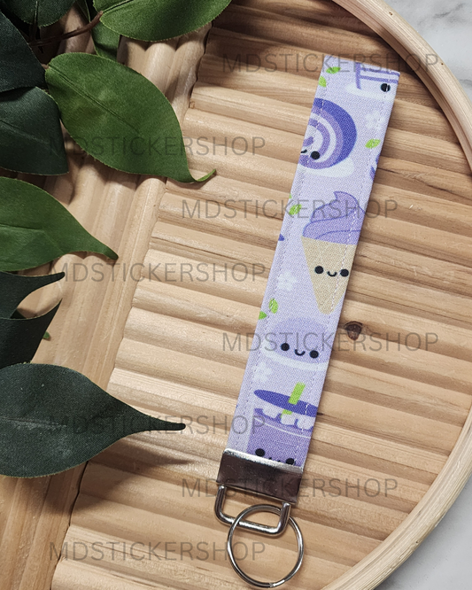 Kawaii Food Print Fabric Keychain, Key Fob