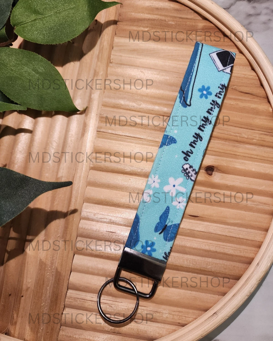 Debut Print Fabric Keychain, Key Fob