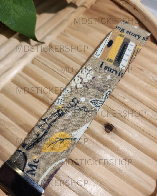 Evermore Print Fabric Keychain, Key Fob