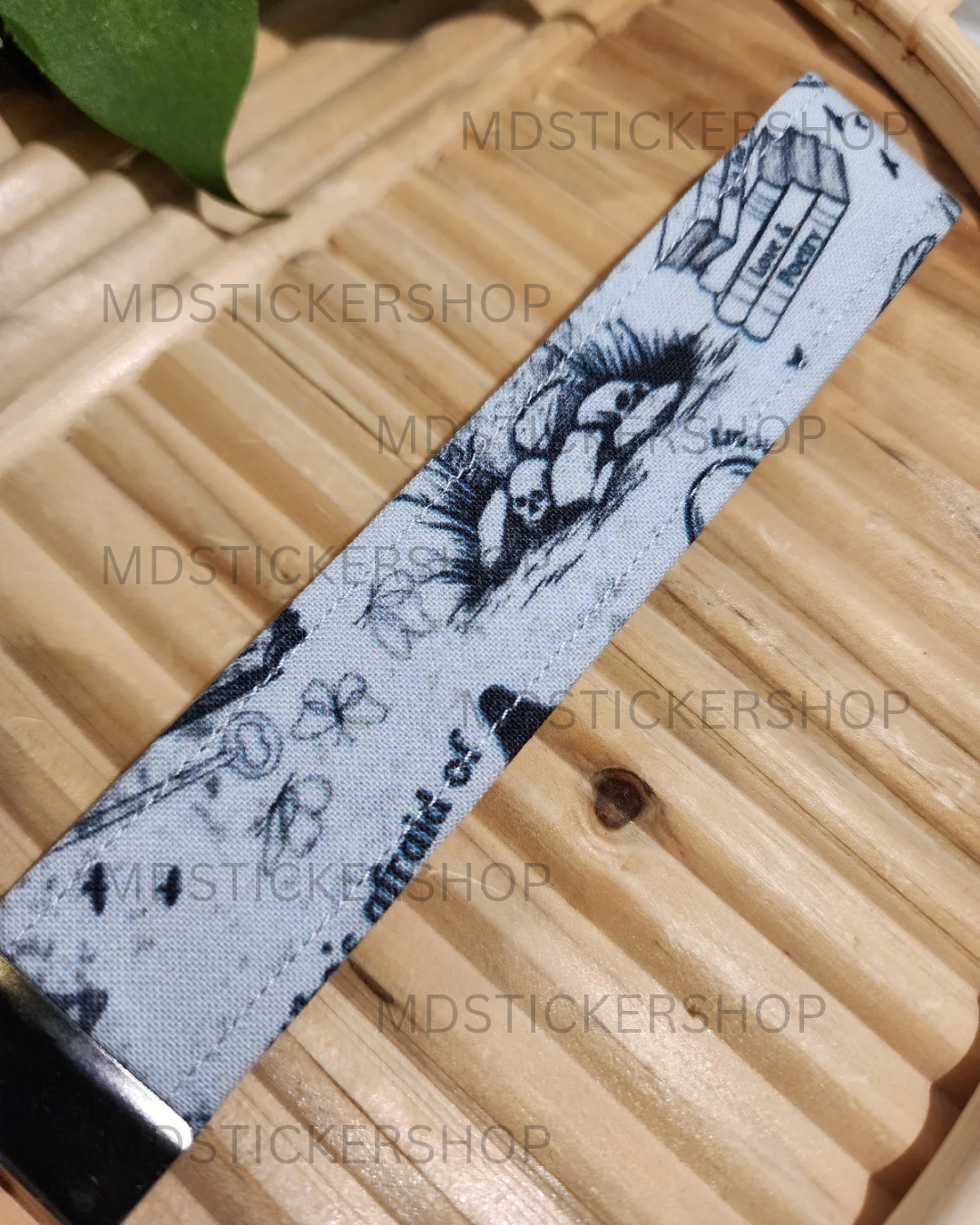 Poets Print Fabric Keychain, Key Fob