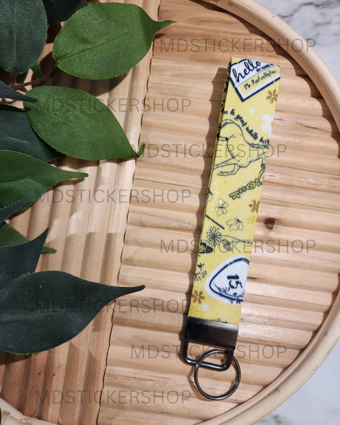Fearless Print Fabric Keychain, Key Fob