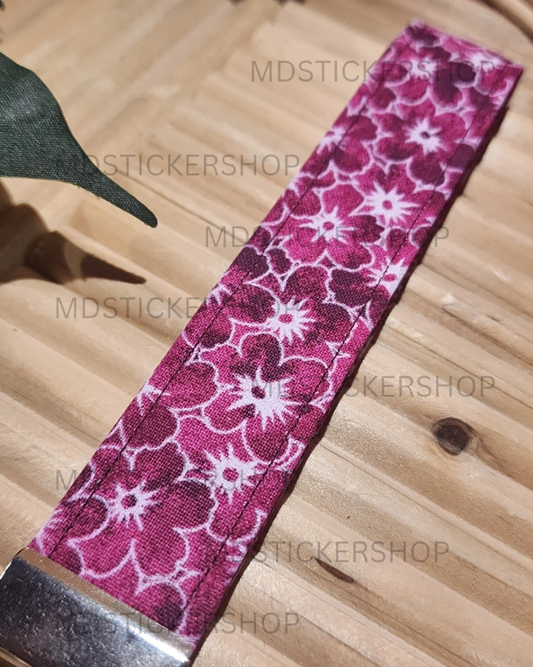 Maci Floral Print Fabric Keychain, Key Fob