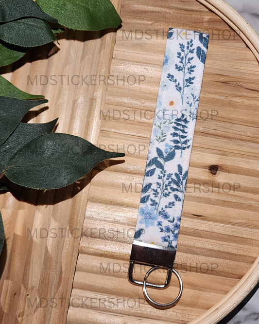 Amelia Floral Print Fabric Keychain, Key Fob