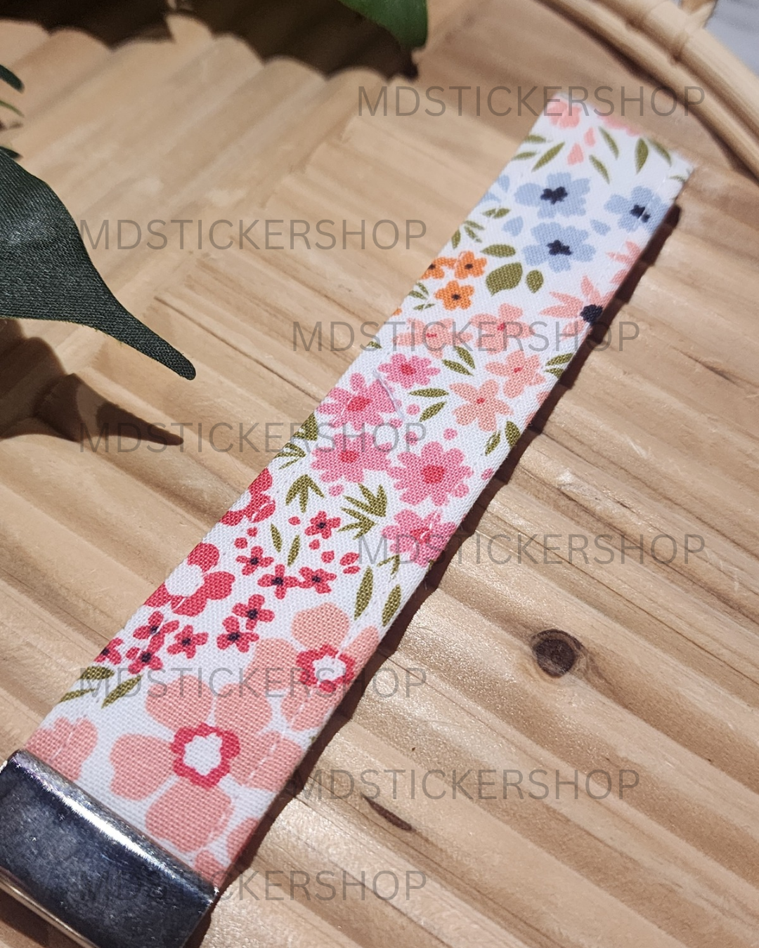 Sadie Floral Print Fabric Keychain, Key Fob