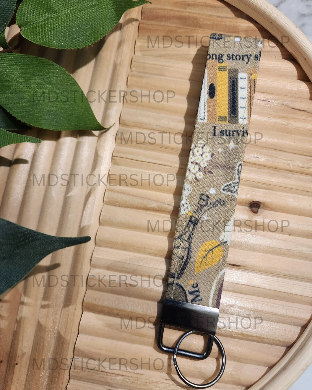 Evermore Print Fabric Keychain, Key Fob