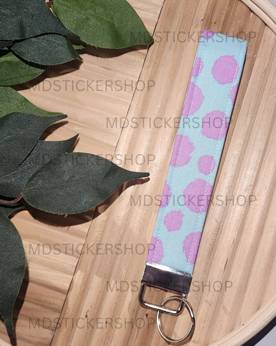 Sully Print Fabric Keychain, Key Fob