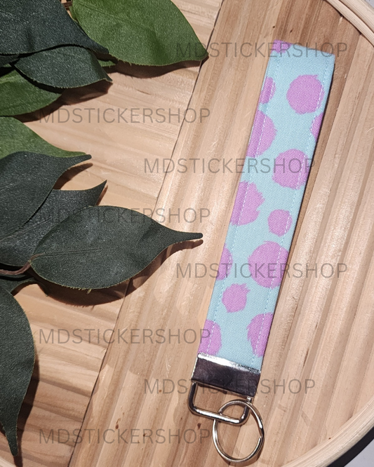 Sully Print Fabric Keychain, Key Fob