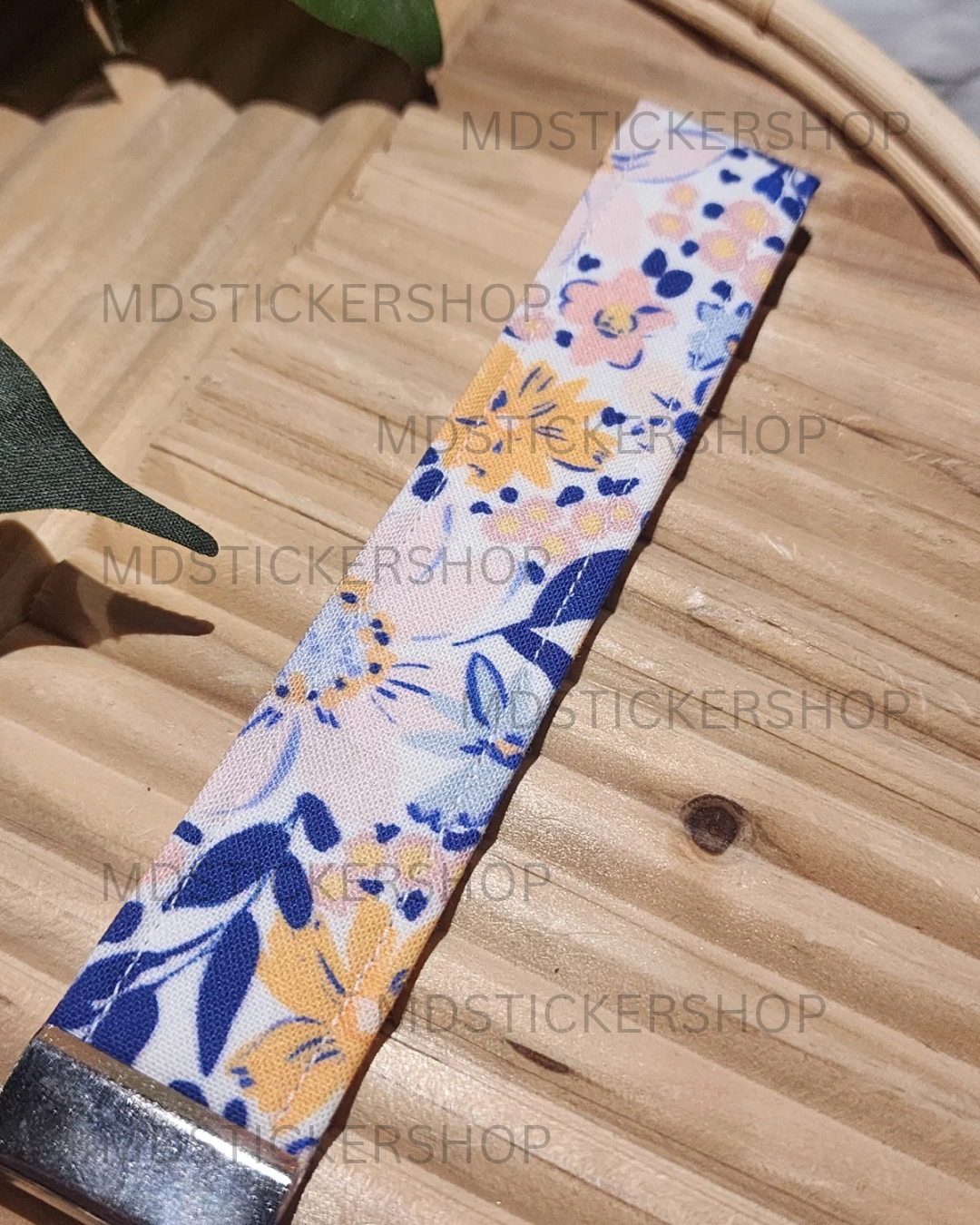 Charlene Floral Print Fabric Keychain, Key Fob