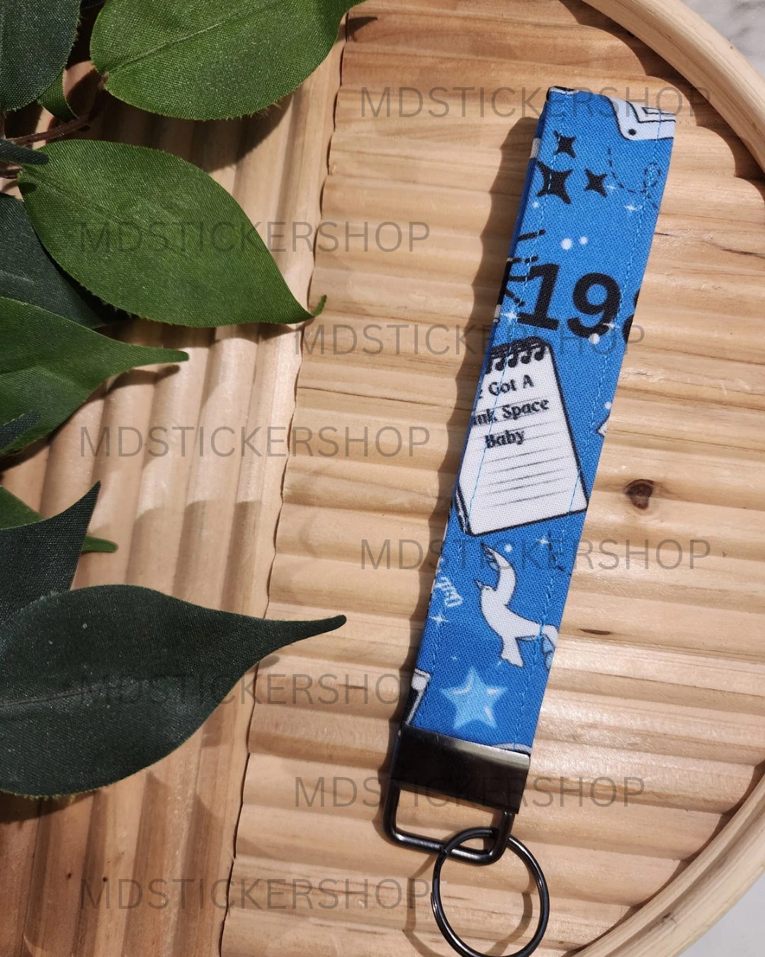 1989 Print Fabric Keychain, Key Fob