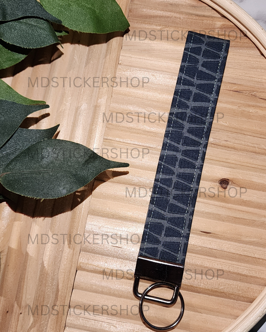Triangle Print Fabric Keychain, Key Fob