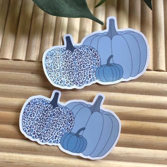 Blue Pumpkin Trio Vinyl Sticker