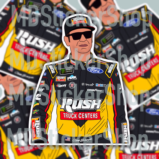 Clint Bowyer Silhouette Vinyl Sticker / NASCAR Cup Driver