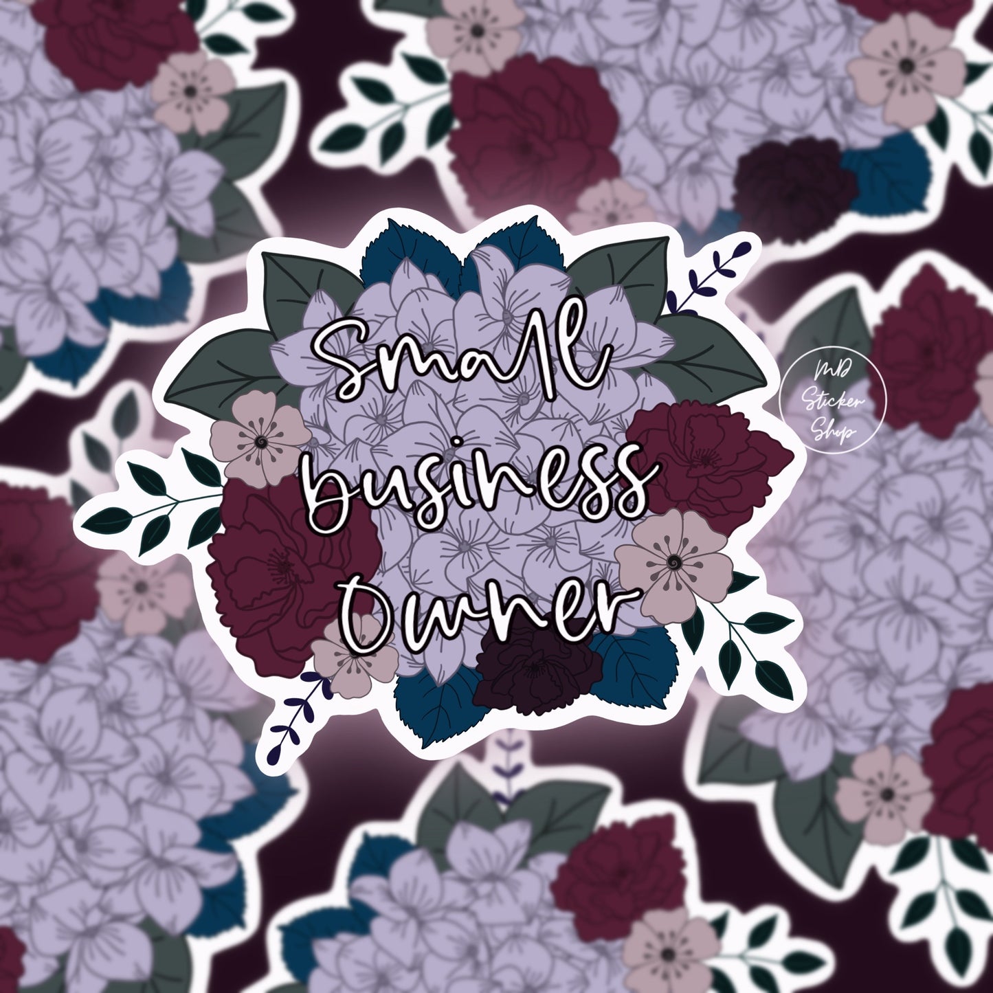 Small Business Owner Floral Bouquet Sticker