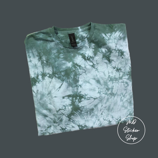 Forest Green Tie Dye Blank Tee
