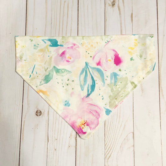 Watercolor Floral Fabric Pet Bandana