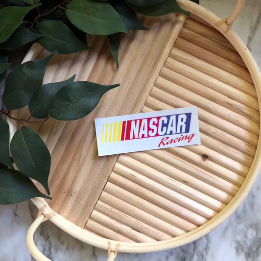 White NASCAR Racing Logo Vinyl Sticker