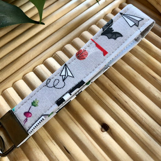The Office Icons Print Fabric Keychain, Key Fob