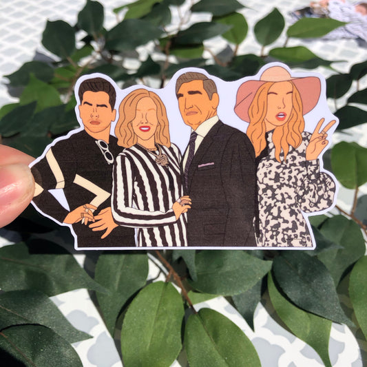 Schitt’s Creek Family Silhouette Vinyl Sticker