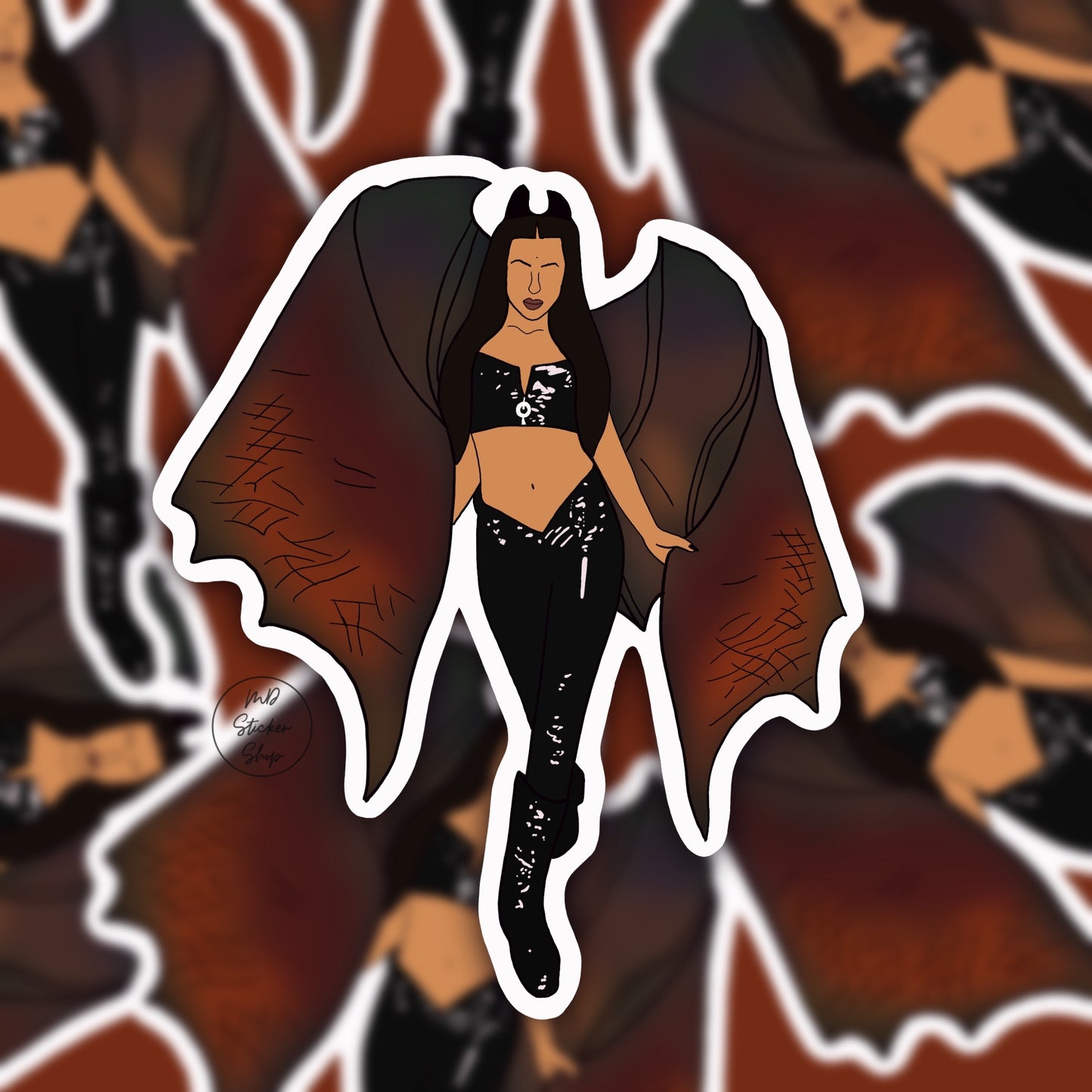 Kassi Ashton Halloween Silhouette Sticker