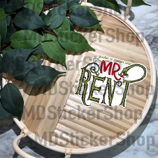 Mr Rent Vinyl Sticker