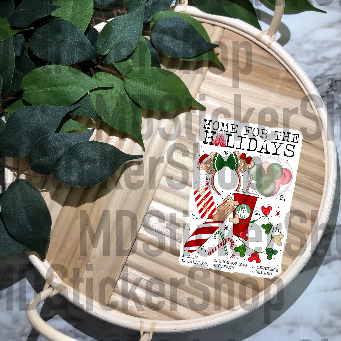 Home For the Holidays Chart Vinyl Sticker