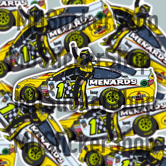 Ryan Blaney #12 NASCAR 2018 Charlotte Roval Win Car Vinyl Sticker