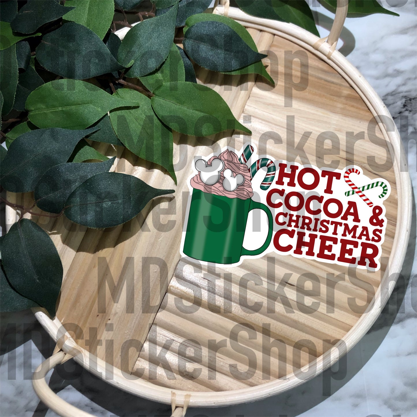 Hot Cocoa & Christmas Cheer Vinyl Sticker