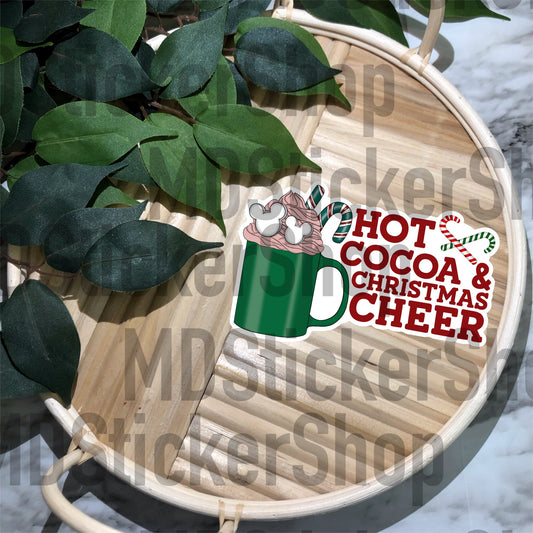 Hot Cocoa & Christmas Cheer Vinyl Sticker