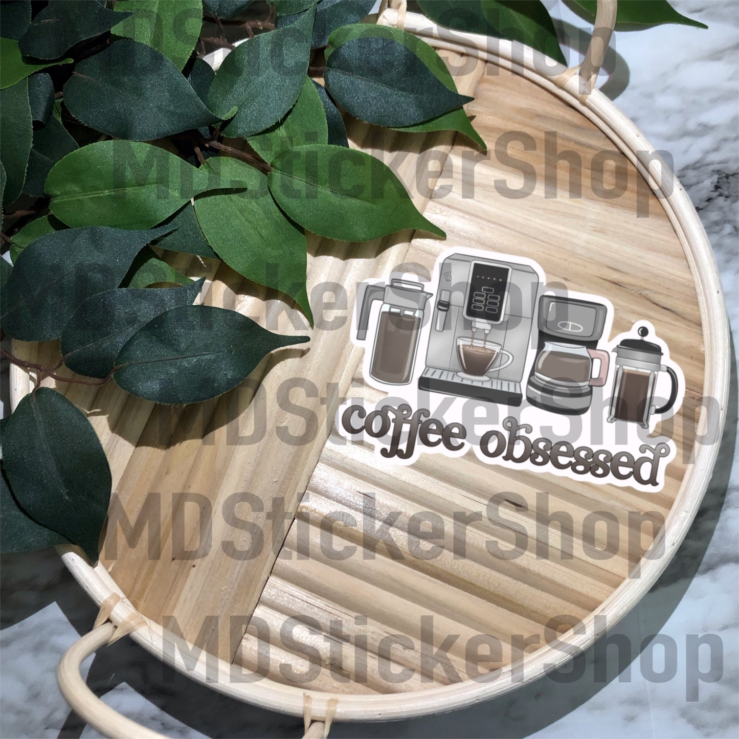 Coffee Obsessed Vinyl Sticker