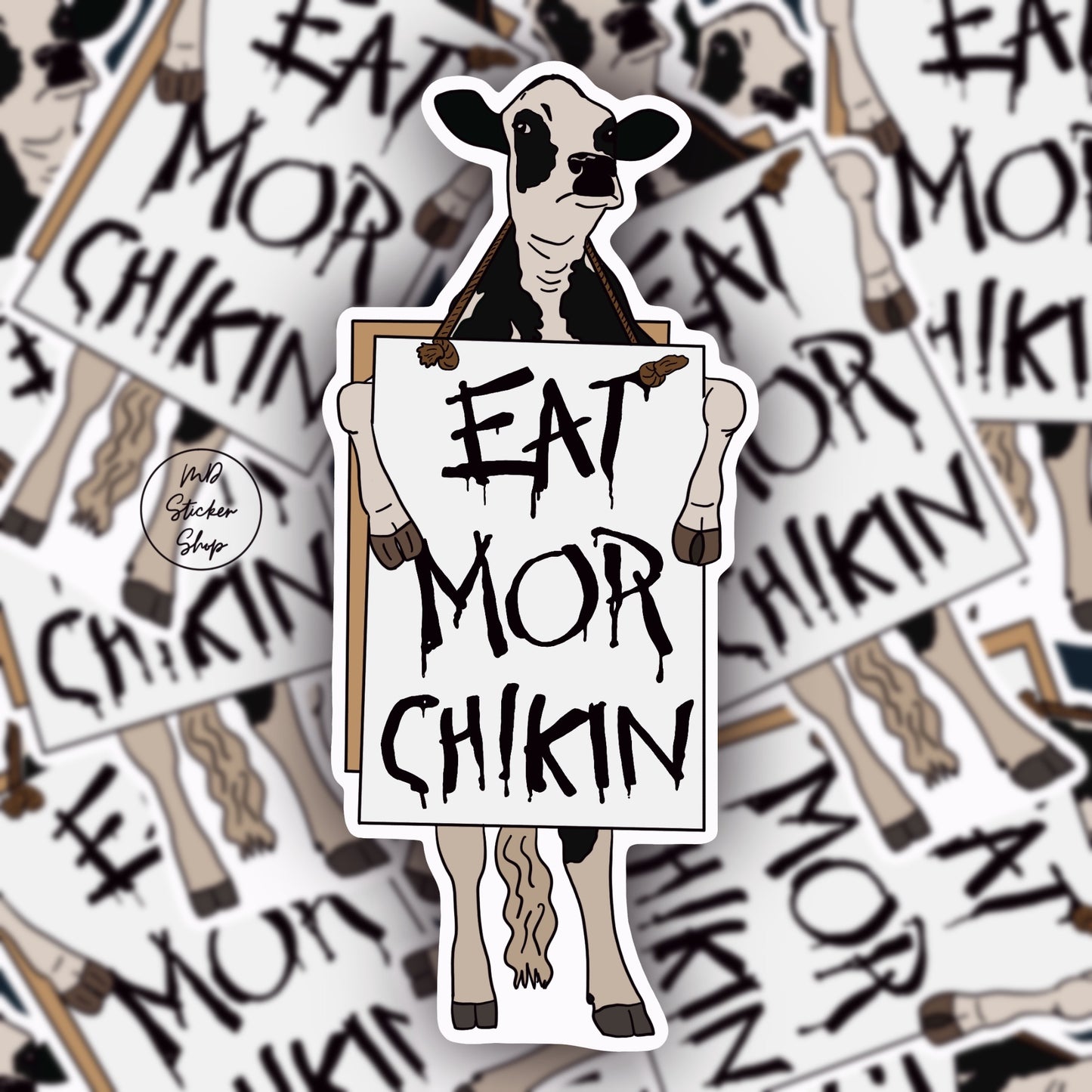 Chick Fil’ A Cow “Eat Mor Chikin” Vinyl Sticker