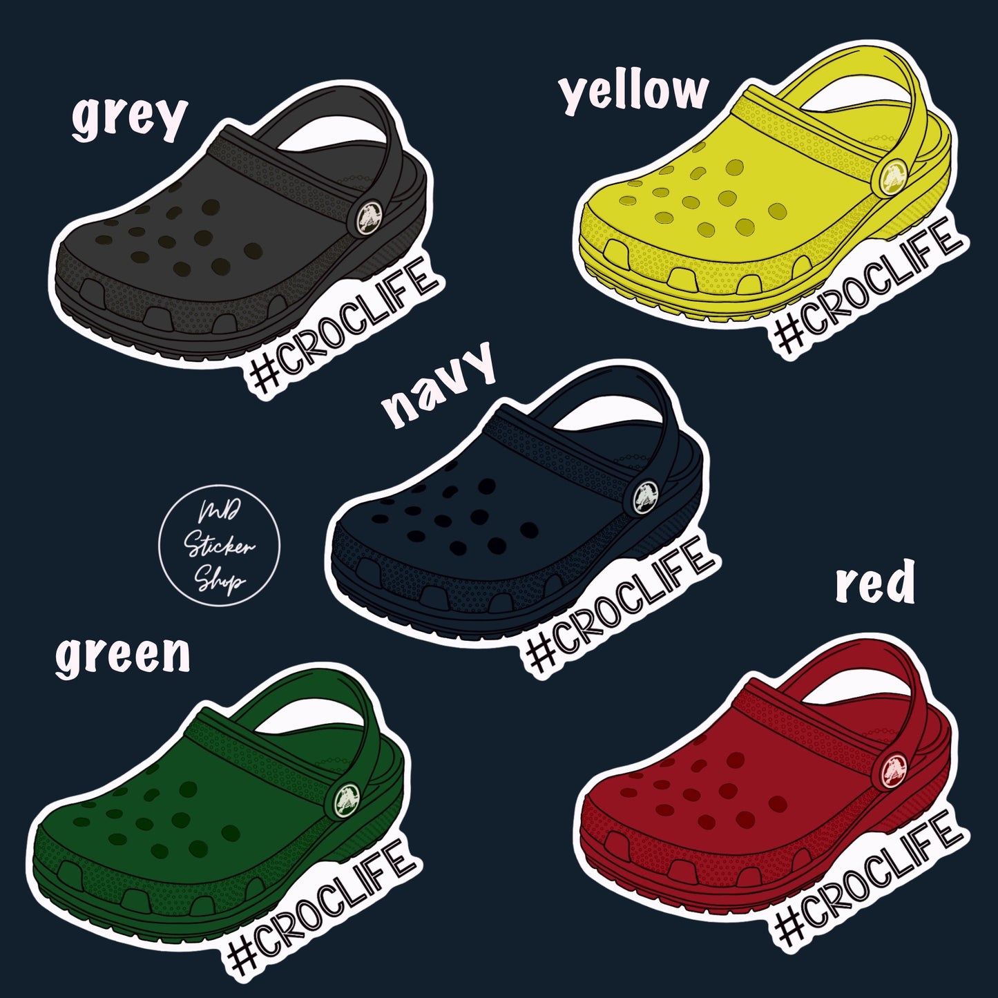 #CrocLife Croc Vinyl Sticker / Crocs