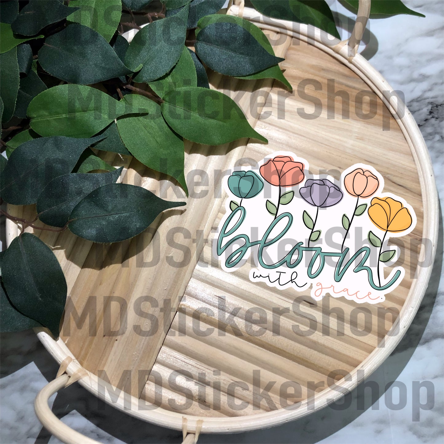 Bloom With Grace Vinyl Sticker