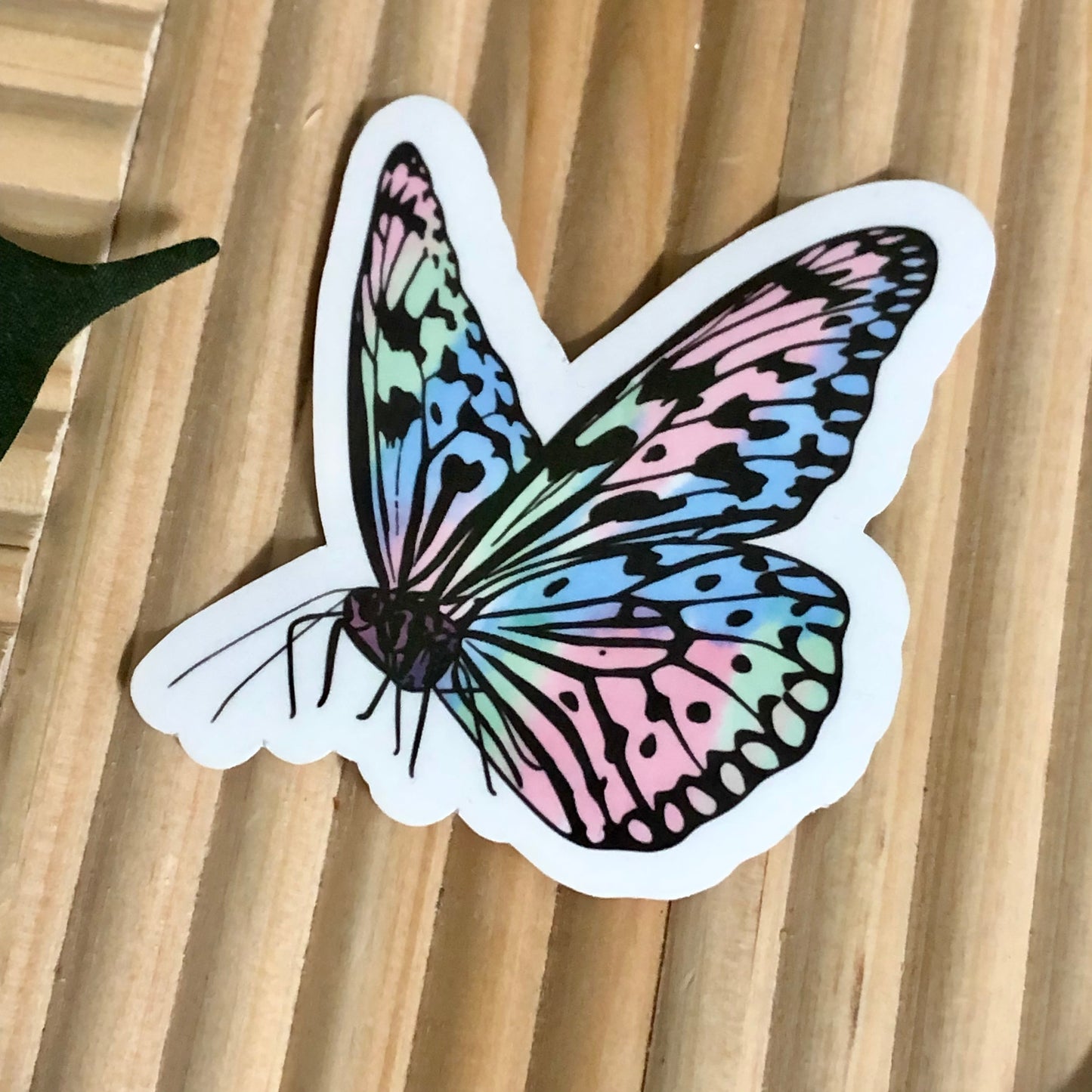 Pastel Butterfly Vinyl Sticker.