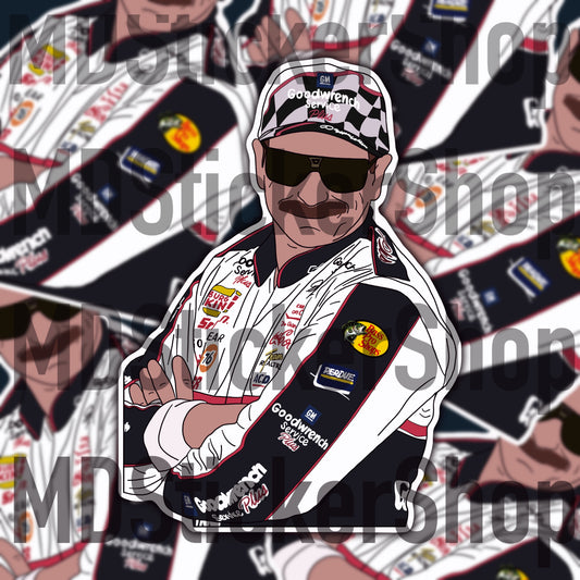 Dale Earnhardt Silhouette Vinyl Sticker / NASCAR Cup Driver