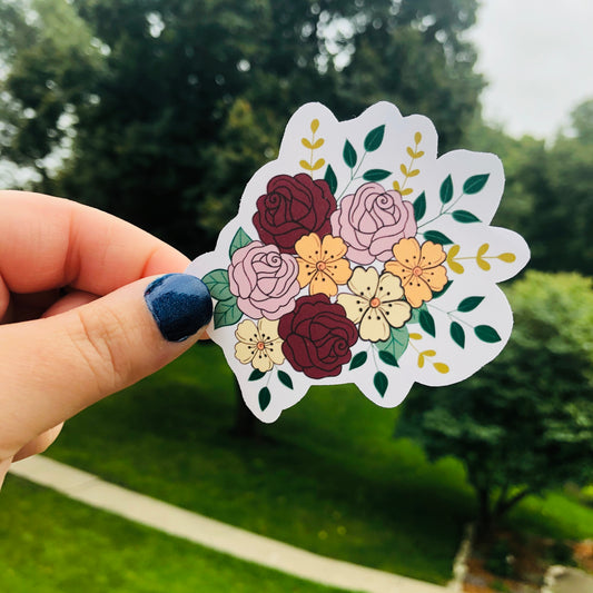 Rose Floral Bouquet Sticker
