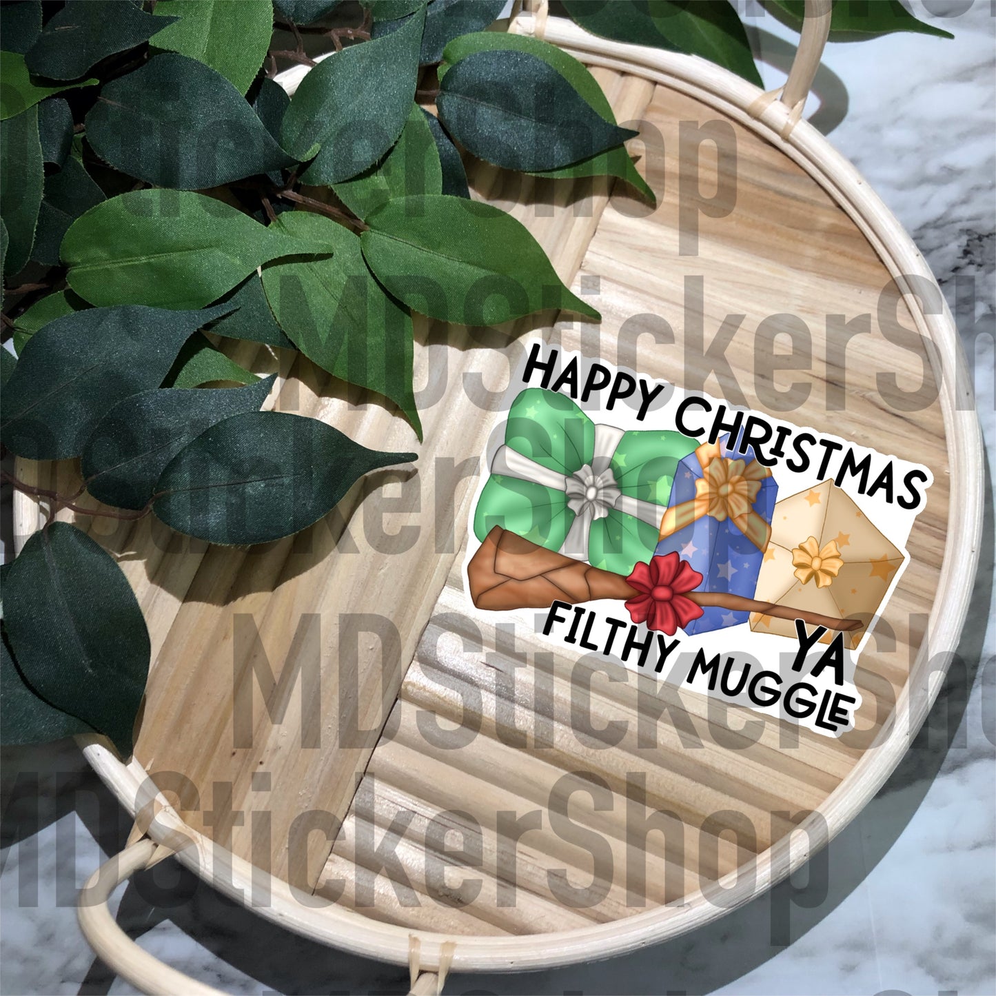 Happy Christmas Vinyl Sticker