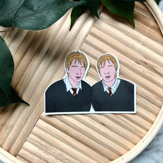 Fred and George Weasley Silhouette Vinyl Sticker