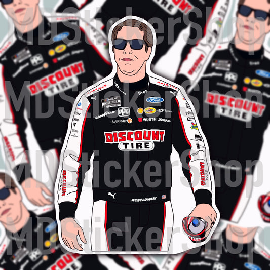 Brad Keselowski Silhouette Vinyl Sticker / NASCAR Cup Driver