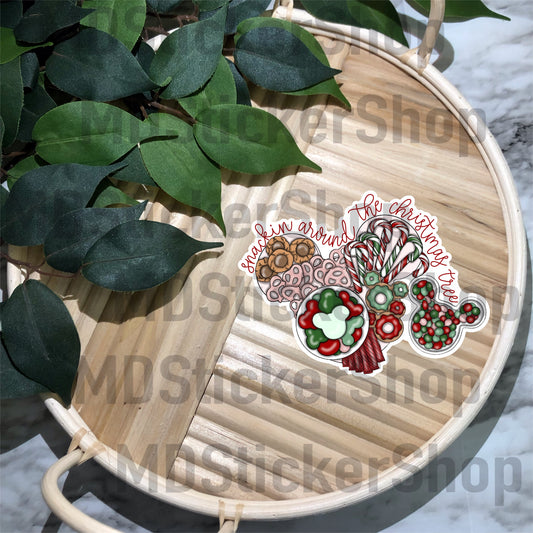 Snackin’ Around the Christmas Tree Vinyl Sticker