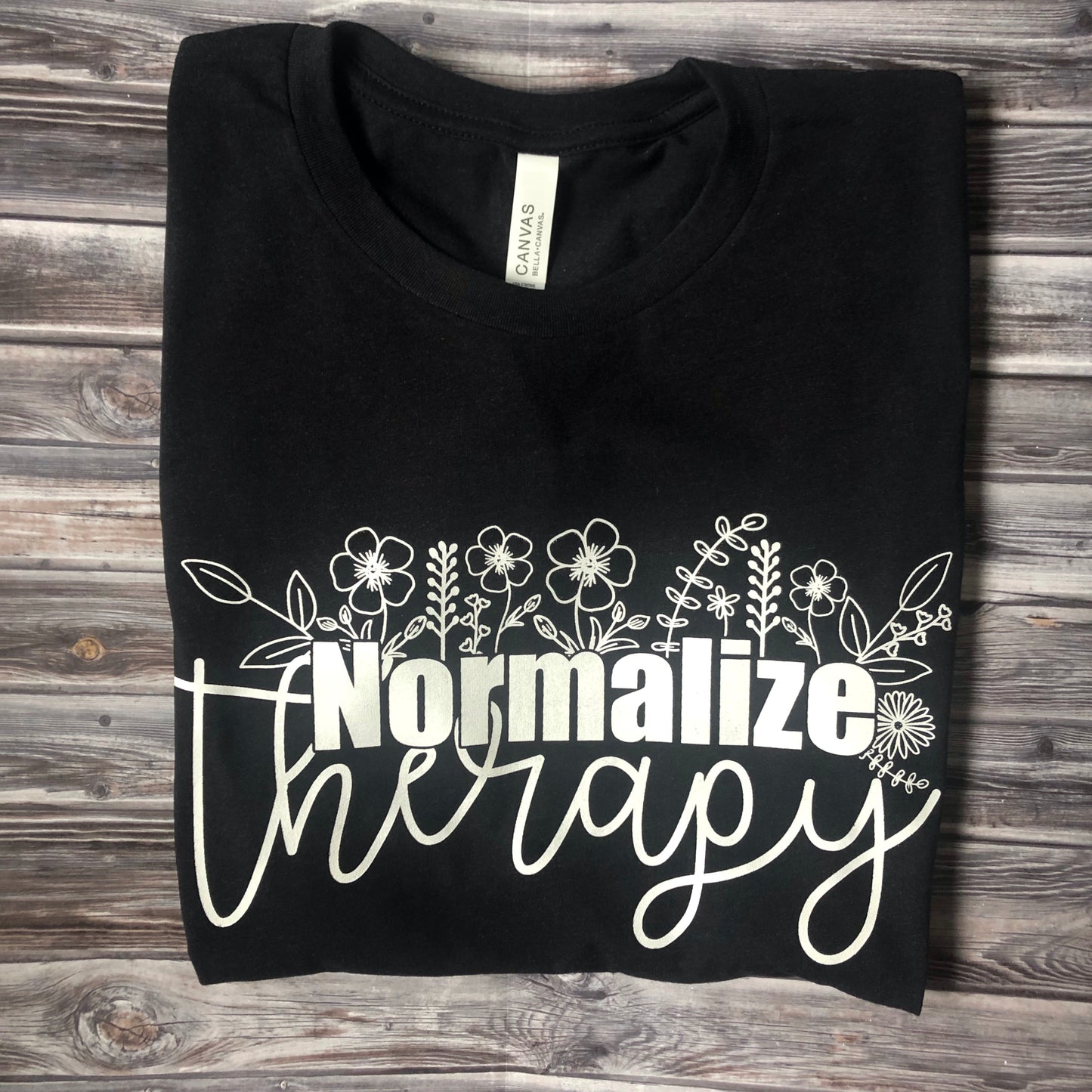 Normalize Therapy/Floral Design Shirt