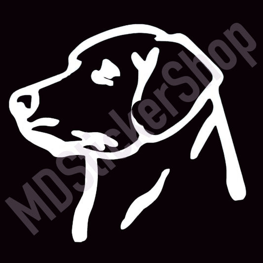 Labrador Side Profile Vinyl Decal, Dog Silhouette Decal