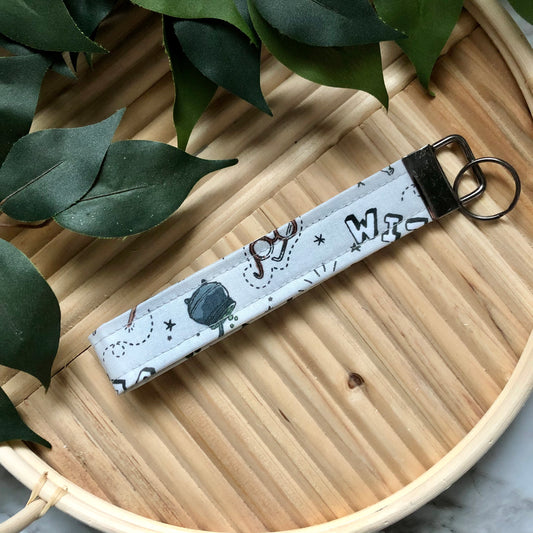 Harry Potter “Wizard in Training” Print Fabric Wristlet Keychain, Key Fob