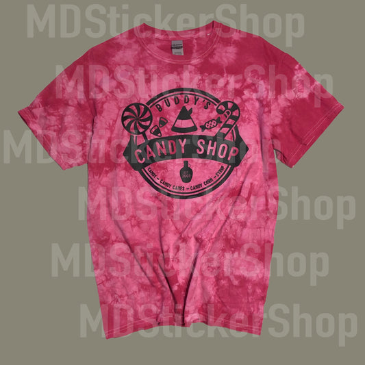Buddy’s Candy Shop Red Tie Dye Tee